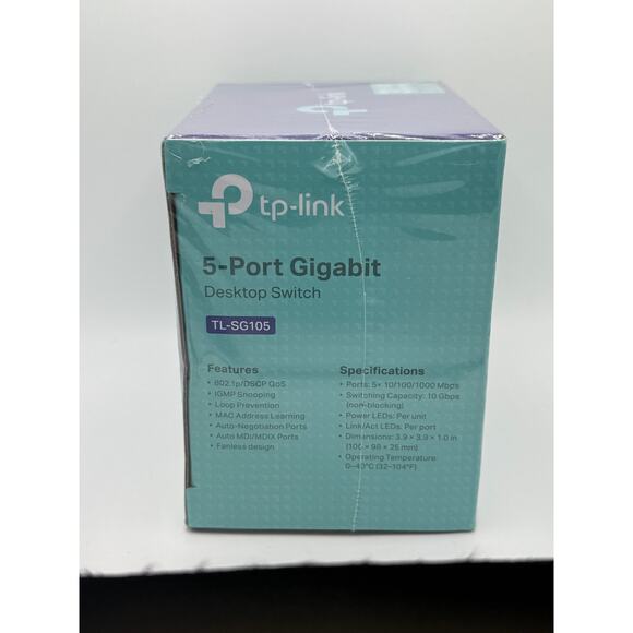 TP-Link TL-SG105 5-Port Gigabit Ethernet 1000Mbps Desktop Switch - Picture 6 of 7